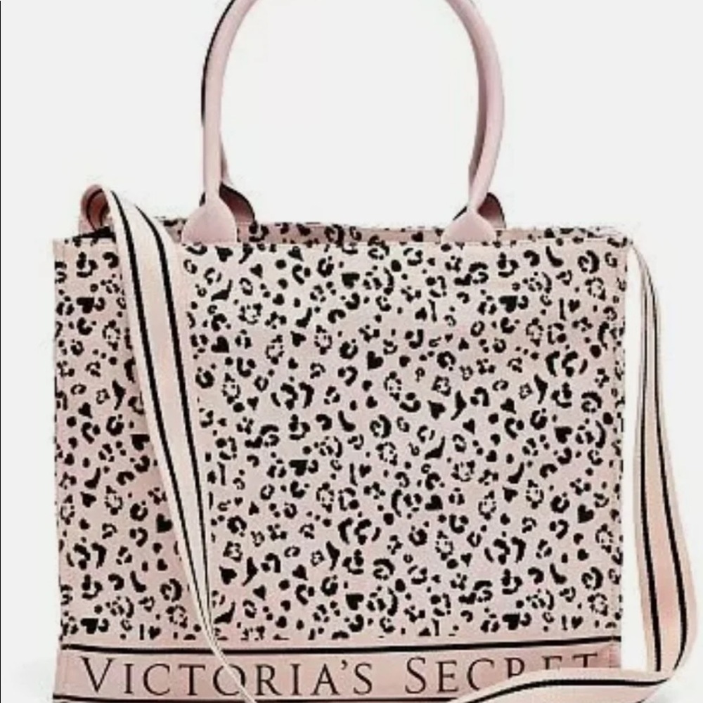 Victoria secrets pink leopard tote